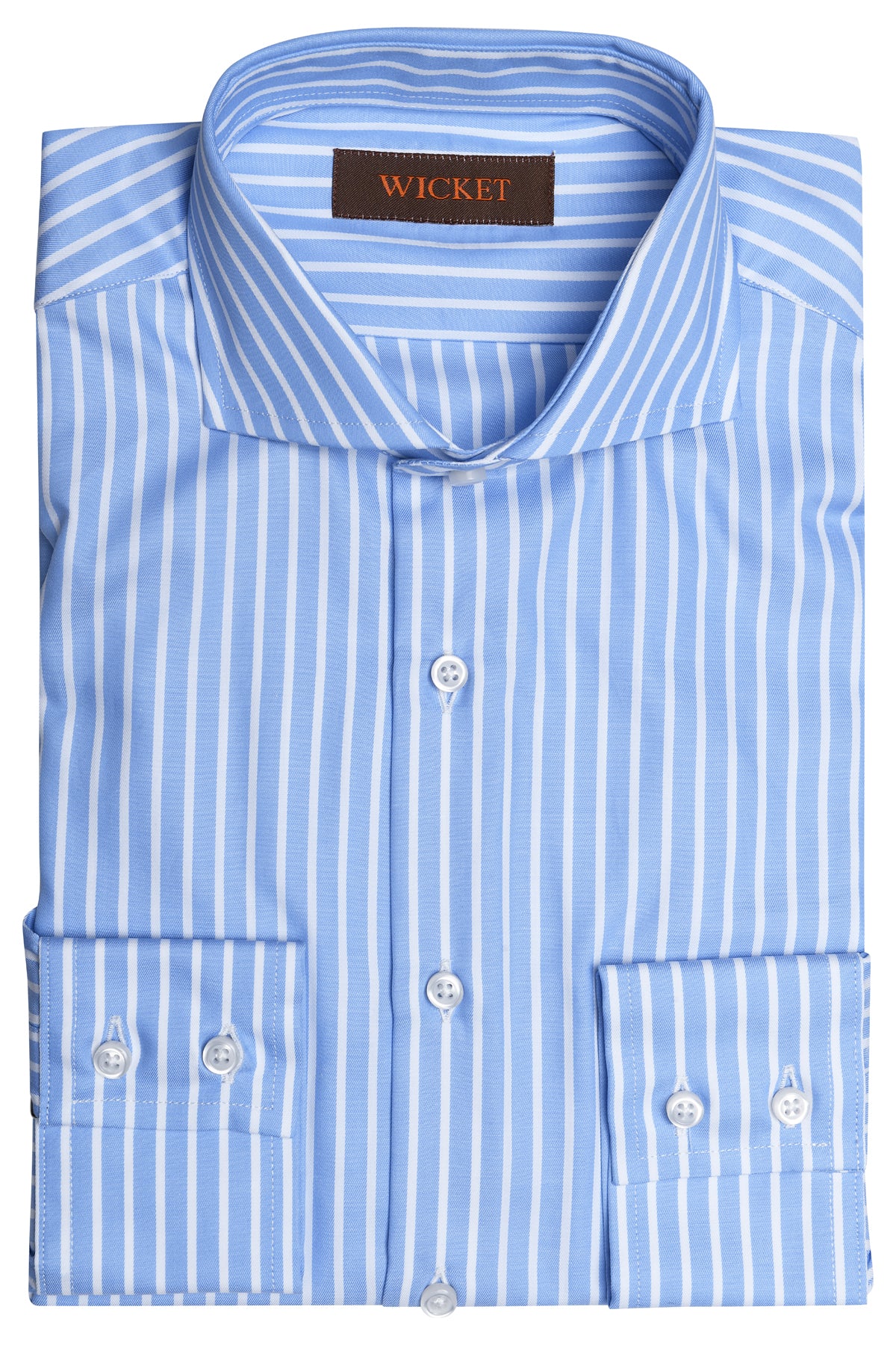 La Twill de Coton Bleu à Rayures